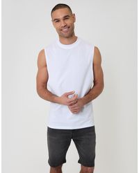 Threadbare - Relaxed Fit Cotton Crew Neck Vest - Lyst