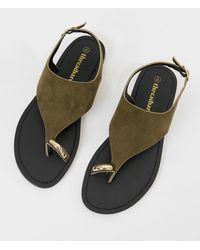 Threadbare - T-Strap Toe Loop Sandals - Lyst