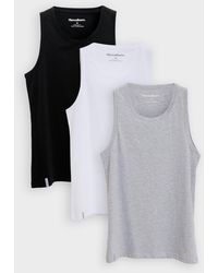 Threadbare - 3 Pack Assorted Cotton Crew Neck Vests - Lyst