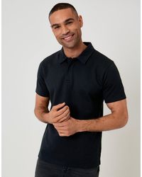 Threadbare - Textured Hidden Placket Polo Shirt - Lyst