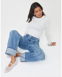Threadbare - Wide Leg Turn Up Jeans - Lyst