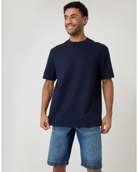 Threadbare - Relaxed Fit Textured Crew Neck T-Shirt - Lyst