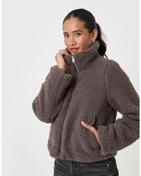 Threadbare - The Staple Funnel Neck Borg Bomber Jacket - Lyst