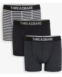 Threadbare - 3 Pack Printed Hipster Fit Boxer Shorts - Lyst