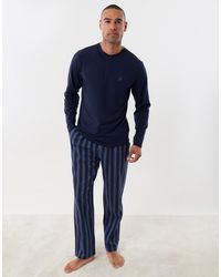 Threadbare - Long Sleeve Top & Flannel Trousers Pyjama Set - Lyst