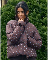 Threadbare - Funnel Neck Puffer Coat - Lyst