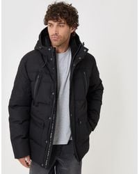 Threadbare - Showerproof Hooded Puffer Coat With Borg Lined Hood - Lyst