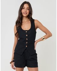 Threadbare - Linen Blend Scoop Neck Waistcoat - Lyst