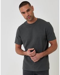 Threadbare - Textured Cotton Crew Neck T-Shirt - Lyst