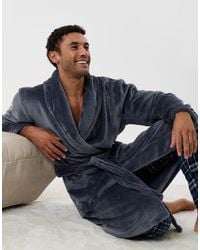 Threadbare - Textured Fleece Dressing Gown - Lyst