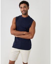 Threadbare - Relaxed Fit Cotton Crew Neck Vest - Lyst