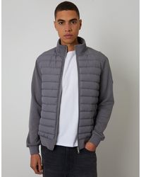 Threadbare - Quilted Hybrid Funnel Neck Jacket - Lyst