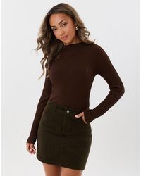 Threadbare - Petite Corduroy Mini Skirt With Pockets - Lyst