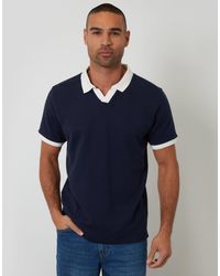 Threadbare - Trophy Neck Waffle Polo Shirt - Lyst