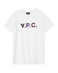 A.P.C. Mens Vpc Logo T-shirt White