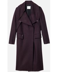 Tibi Recycled Wool Maxi Coat - Blue