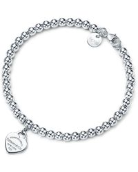 Tiffany & Co. Return To Tiffanytm Heart Tag Bead Bracelet - Metallic