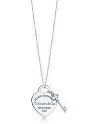 Tiffany & Co. Return To Tiffanytm Heart Tag Key Pendant - Metallic