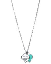 Tiffany & Co. Return To Tiffanytm Tiffany Blue® Double Heart Tag Pendant - Multicolour