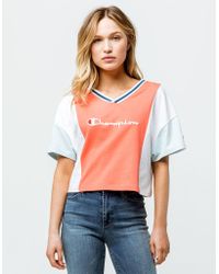 champion colorblock tee