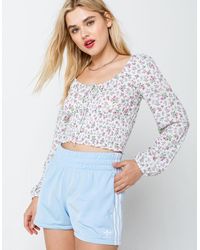 adidas 3 stripe shorts baby blue