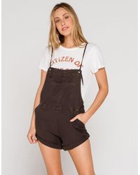 Billabong Wild Pursuit Womens Short Overalls - Black