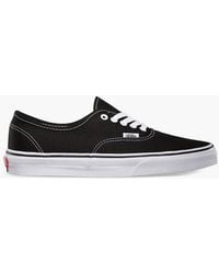 Vans Suede Authentic Classic Shoes In Black For Men Lyst