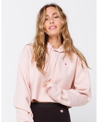 blush champion hoodie