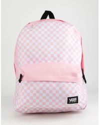pink vans checkered backpack