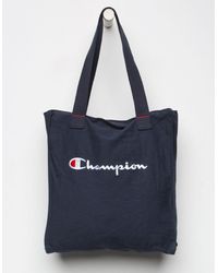 champion tote bag womens blue