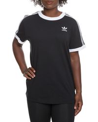 adidas 3 stripes tee black