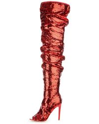 Cape Robbin Julia-1 Red High Heel Boots Red