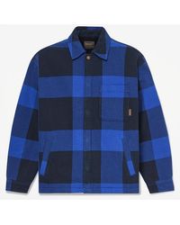 Timberland - Fleece-Lined Checkered Overshirt For - Lyst