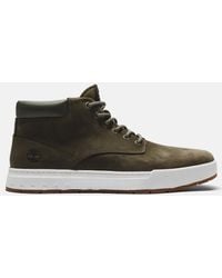 Timberland - Maple Grove Mid Lace-up Trainer For Men In Dark Green, Man, Green, Size: 6.5 - Lyst