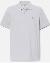 Timberland - Millers River Pique Short-sleeve Polo For Men In Dark Grey, Man, Grey, Size: L - Lyst