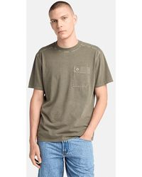 Timberland - Merrymack River Garment Dye T-shirt For Men In Green, Man, Green, Size: L - Lyst