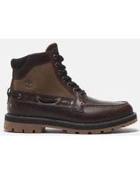 Timberland - Britton Road 7-eye Moc-toe Boot For Men In Dark Red, Man, Red, Size: 6.5 - Lyst