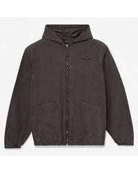 Timberland - Hooded Canvas Bomber For - Lyst