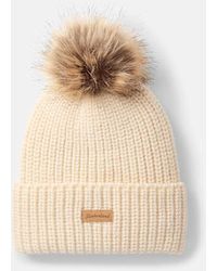 Timberland - Chunky Knit Pom Beanie For - Lyst