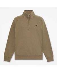 Timberland - Exeter River Embroidered Logo Quarter-Zip Sweatshirt For - Lyst