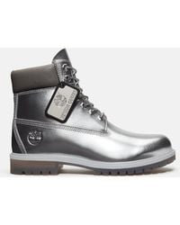 Timberland - X Veneda Carter 6" Lace Up Waterproof Boot For Men In Silver, Man, Silver, Size: 6.5 - Lyst