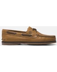 Timberland - Classic Leather Boat Shoe For Men In Yellow, Man, Yellow, Size: 6 - Lyst