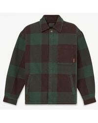 Timberland - Fleece-Lined Checkered Overshirt For - Lyst