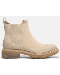 Timberland - Brimfield Mid Chelsea Boot For Women In Beige, Woman, Beige, Size: 3.5 - Lyst