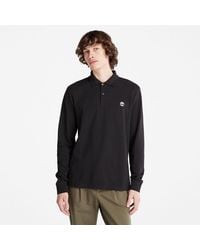 Timberland - Longsleeved Pique Slim Polo Shirt - Lyst