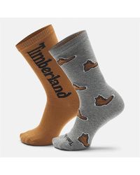 Timberland - 2-Pack All Over Print Crew Sock - Lyst