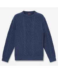 Timberland - Phillips Brook Cable-Knit Crewneck Jumper For - Lyst