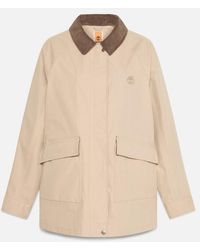 Timberland - Wenham Waterproof Barn Coat For Women In Beige, Woman, Beige, Size: L - Lyst