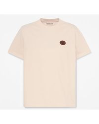 Timberland - Leather Badge Short-Sleeve T-Shirt For - Lyst