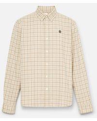Timberland - Solucell Air Gingham Shirt For Men In Beige, Man, Beige, Size: 3xl - Lyst